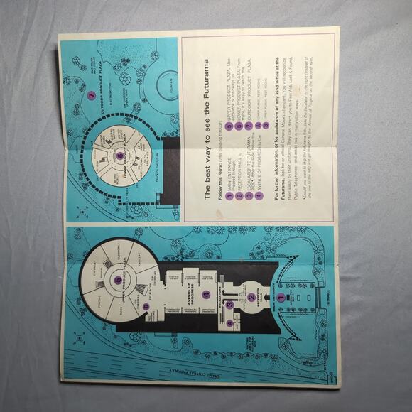 1964-65 New York World's Fair Lot Official Guide Map Postcards Futurama Ephemera - Picture 9 of 16